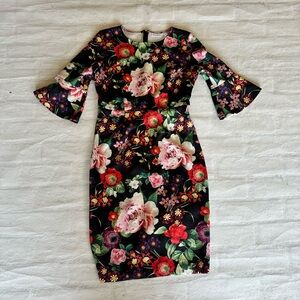 New York & Company dress with bell sleeves size large